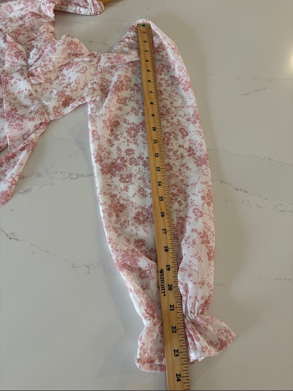 Thirty Thirty Pink Floral Long Sleeve Mini Babydoll Dress Size small (note) - Picture 6 of 10